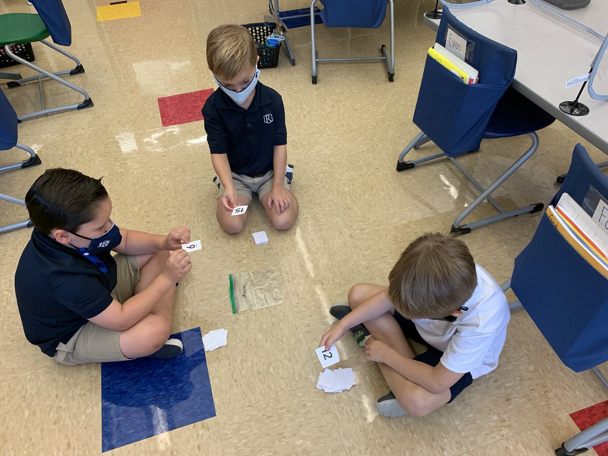 Laura_Bernick's tweet photo. Math games can still be fun with masks and our own cards. #rstories20 https://t.co/HHXxf9FrpX