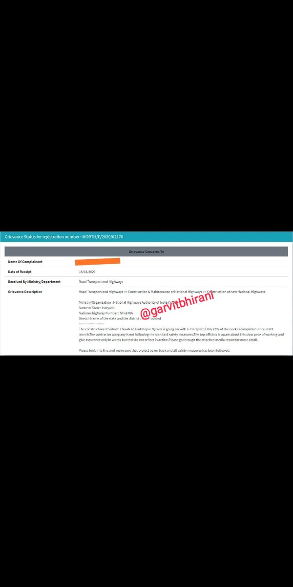 I have an exclusive development on this story. I have accessed a reply sent by Rajiv Chowk-Sohna Highway Authority Pvt ltd/Oriental  Structural Engineers private limited, where a concerned citizen filed a grievance concerning safety measures in March only. #Gurugram  #Gurgaon