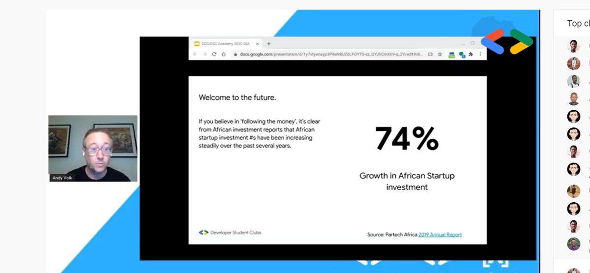 Why are we a community?
#SSACommunityAcademy20 #DeveloperStudentClubs

 #AfricaRising
<a href="/downtempo/">Andy Volk ✌️</a> speaking why we are a community....  #AfricaRising #TheFuture