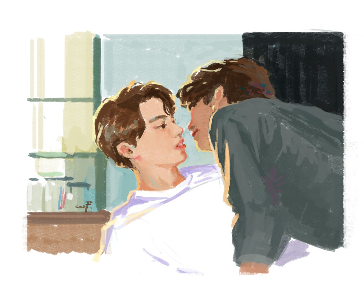 Windfancyart's tweet photo. @backaof Thank you P'Aof ,you bring so many sweet and tender moments to me!Thanks for your works inspired me to draw many fanarts! I saw the lovers growth in the play and I feel my drawing skill growth  too!😊
#ยังคั่นกูตอนจบ   
#Still2gether 
#ไบรท์วิน 
#BrightWin
#คนนั้นต้องเป็นเธอxJOOX https://t.co/hAZ30Afz2D