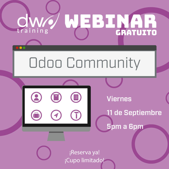 DWTrainingIT's tweet photo. ⚠️🤓 HOY A LAS 5PM TRANSMITIREMOS EN FACEBOOK LIVE NUESTRO WEBINAR: ODOO COMMUNITY
📣Si ya no alcanzaste a inscribirte en este webinar gratis a través de zoom, no te preocupes, lo transmitiremos en vivo por Facebook Live. Te esperamos en un rato! https://t.co/rL2snX4Xv7