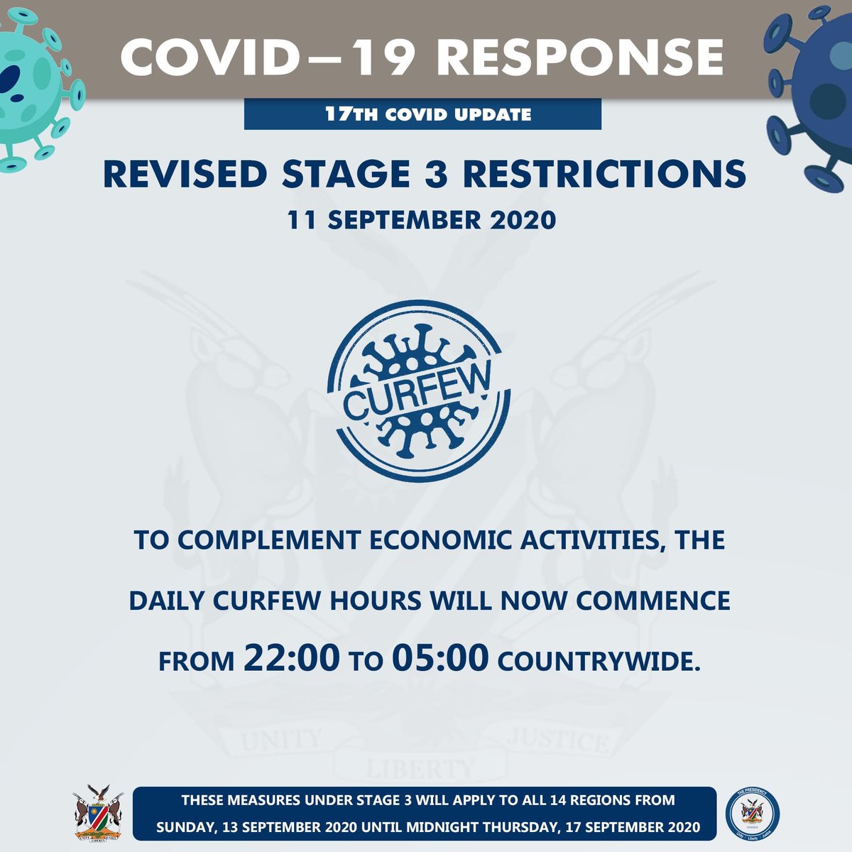 NUST_Namibia's tweet photo. REVISED STAGE 3 RESTRICTIONS 🇳🇦 https://t.co/FH6dZD7AnL