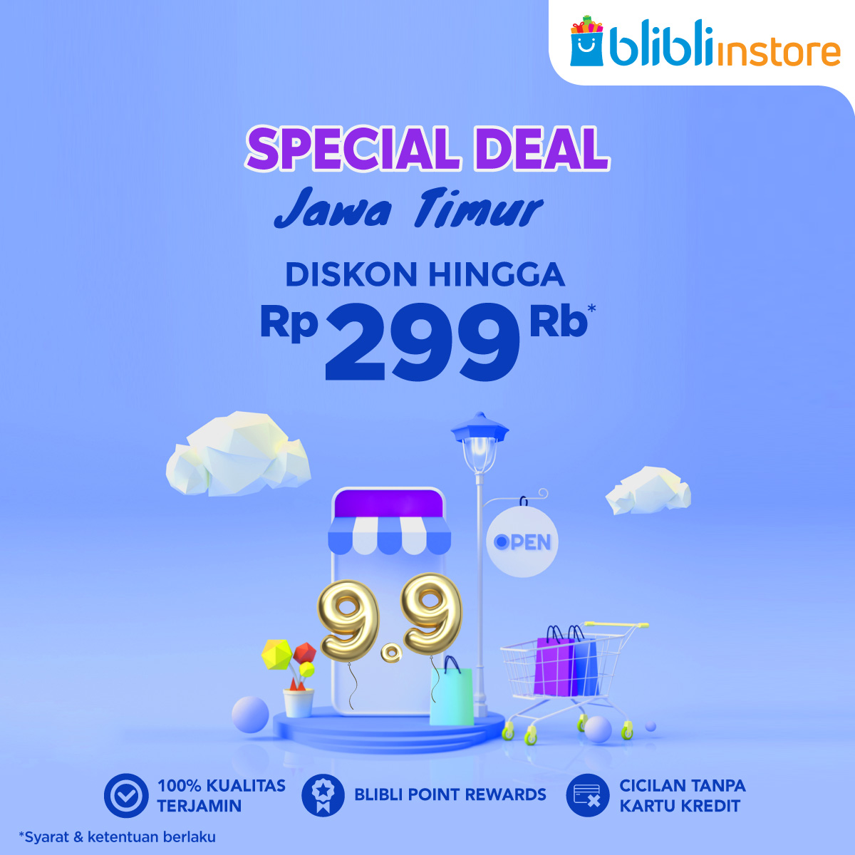 bliblidotcom's tweet photo. Promo Blibli Instore di sini!
Biar bayar gampang yuk tinggal mampir sebentar ke toko inceran, masukin kode promonya deh! Monggo warga Jatim! 🗺️
Klik: https://t.co/Min2Zwmy3K! #BlibliInstore https://t.co/uzNN9uQEH7