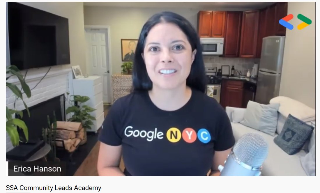 Here is <a href="/EricaKHanson/">Erica Hanson</a>, celebrating 14 years in Google Tech by helping other budding Enthusiasts from GDG, DSC, and WTM across Sub-Saharan Africa!

#SSACommunityAcademy20 #DeveloperStudentClubs 

Thank You all for putting this together🤗
<a href="/auwalms/">Auwal MS</a> <a href="/Kolokodess/">Ada Nduka Oyom</a> <a href="/aniediudo/">Aniedi</a> <a href="/googledevs/">Google for Developers</a>