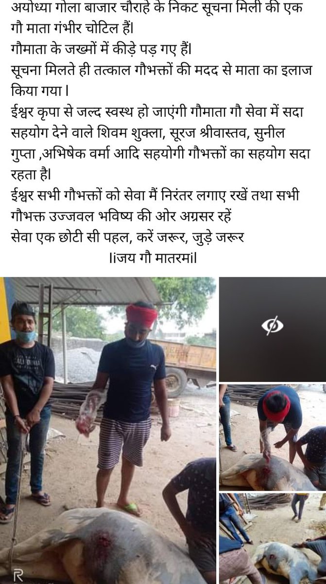 NainGauSewa's tweet photo. फोटो या वीडियो दिखाना हमारा उद्देश्य नहीं हैl कोशिश हम सभी मिलकर सेवा करें l https://t.co/apKt6gBmdX
