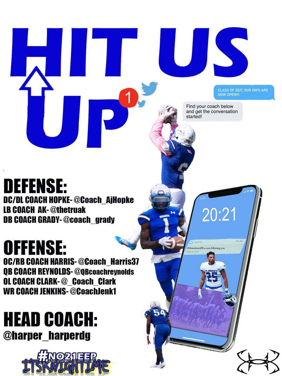StAndrewsFB's tweet photo. And. Here. We. Go....
Find and follow your coach! 
DM’s are Open
#NO21EEP 

#1Q https://t.co/0iFVjh59eu