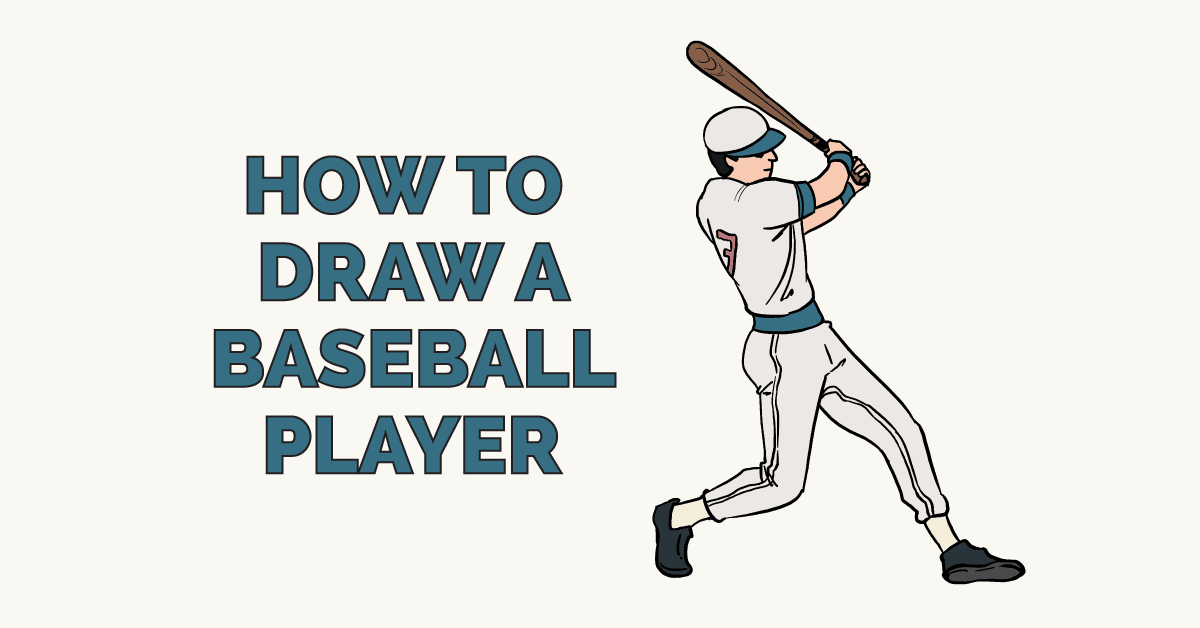 Easy Drawing Guides on X: How to Draw a Baseball Player. Easy to