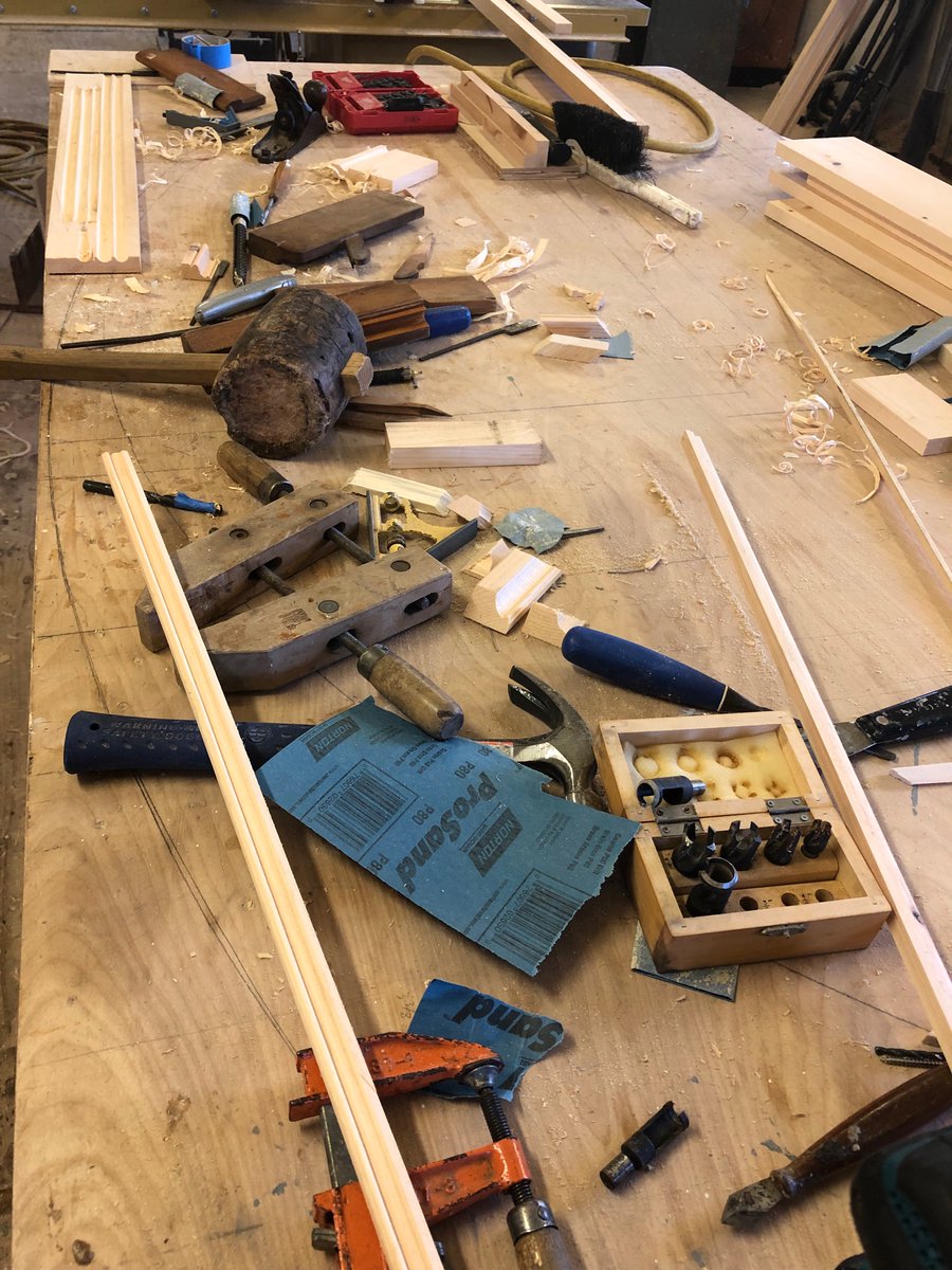 It’s like America’s Test Kitchen in here. Trying to come up with a way to make these flutes and keep them crisp. Failing. Trying so many combinations of tools