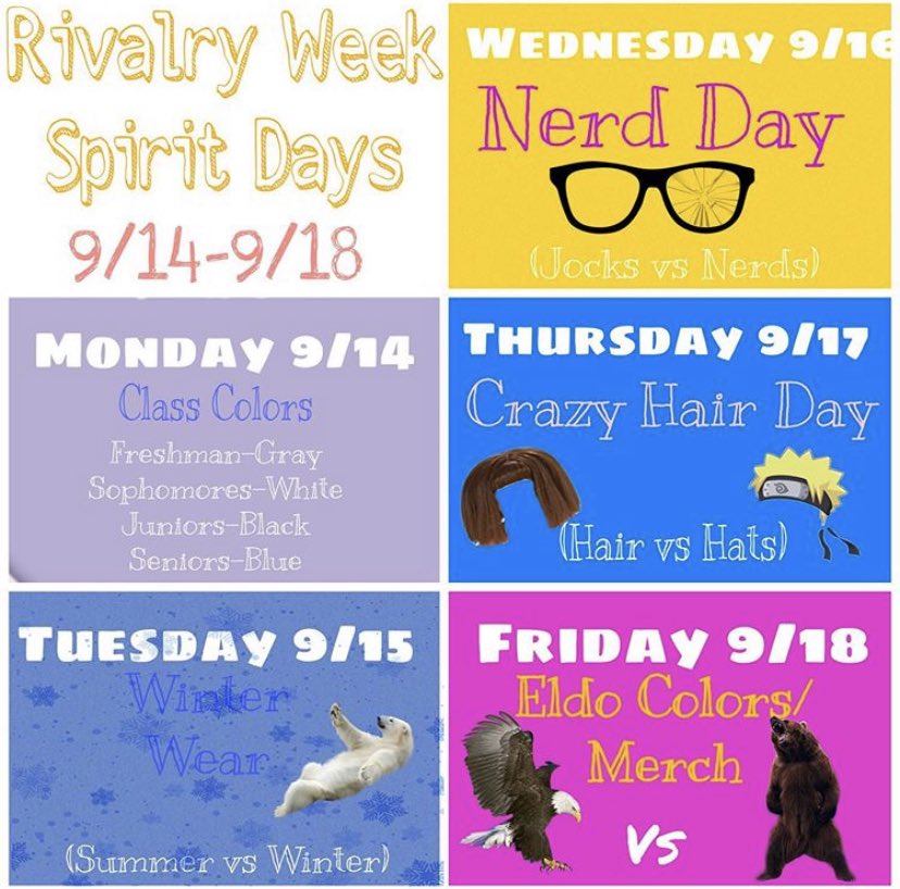 Spirit week is coming up! Be sure to send us photos of you wearing your spirit gear next week! #bearsareback #walc