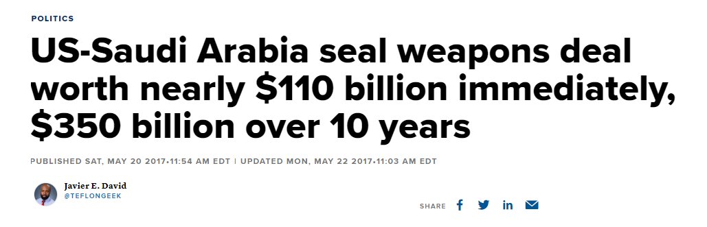 To **this day** the political establishment has no idea what that Saudi trip signified, what happened during it. They were too busy mocking it & screaming an arms deal with Saudi Arabia was a STUPID thing for Trump to do.