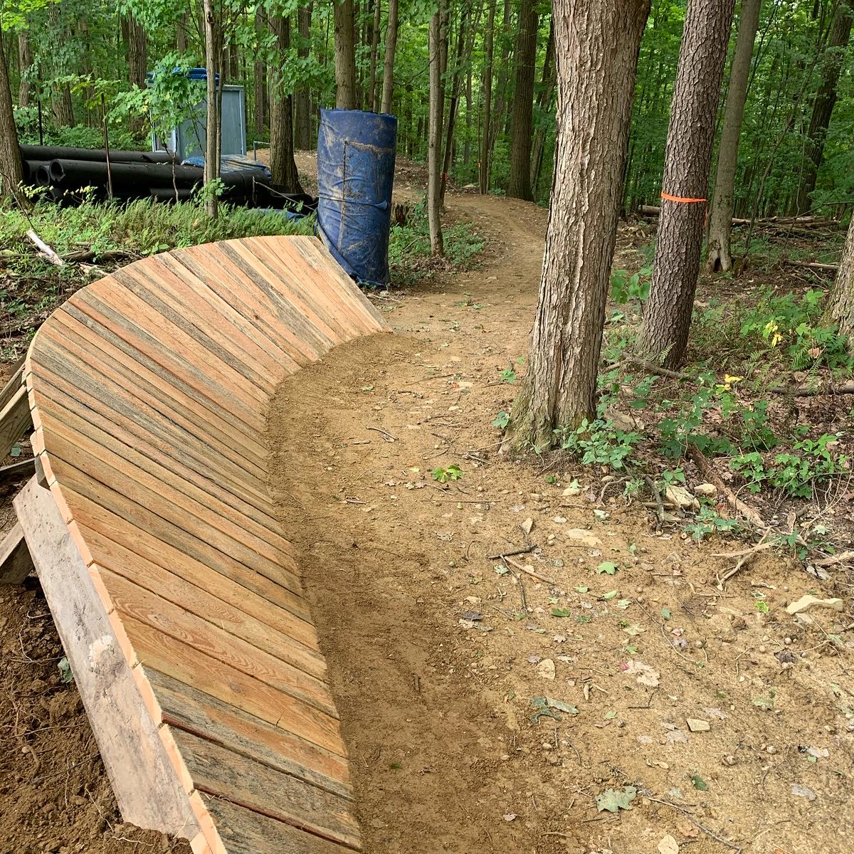 Some awesome new features being added to our trails. Come check it out! #holimont #mountainbiking