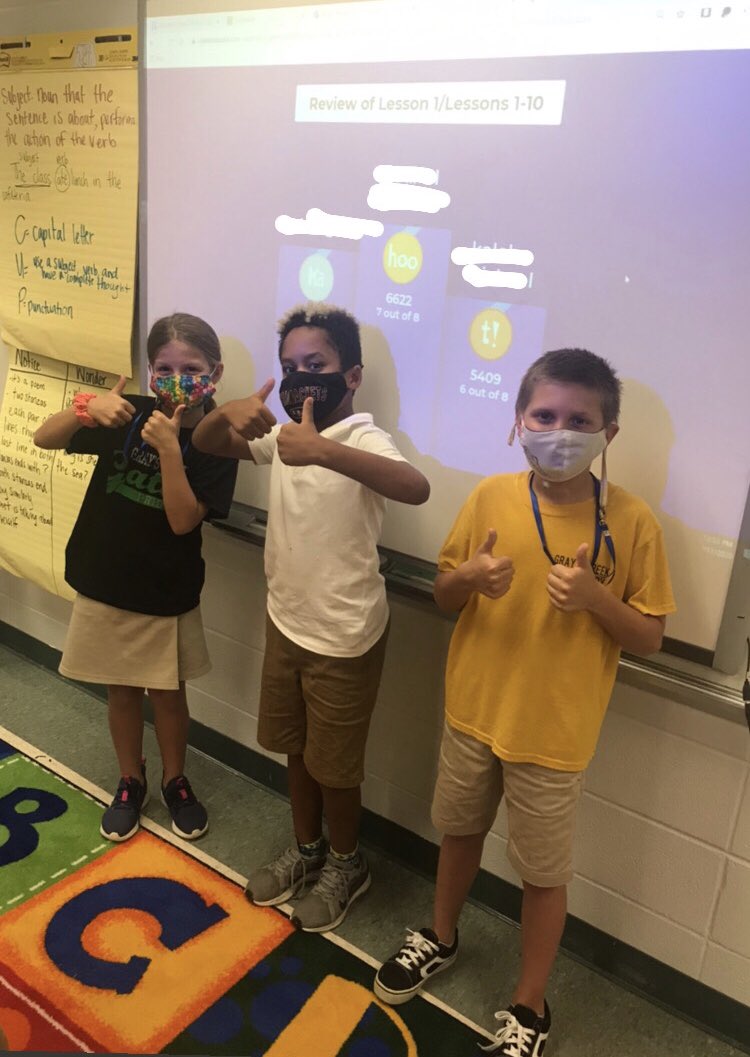 MrsBlumGCES's tweet photo. First kahoot review game of the year: Covid edition 😂😷 We are still having a fun year full of learning no matter what! https://t.co/73Hu909EEL