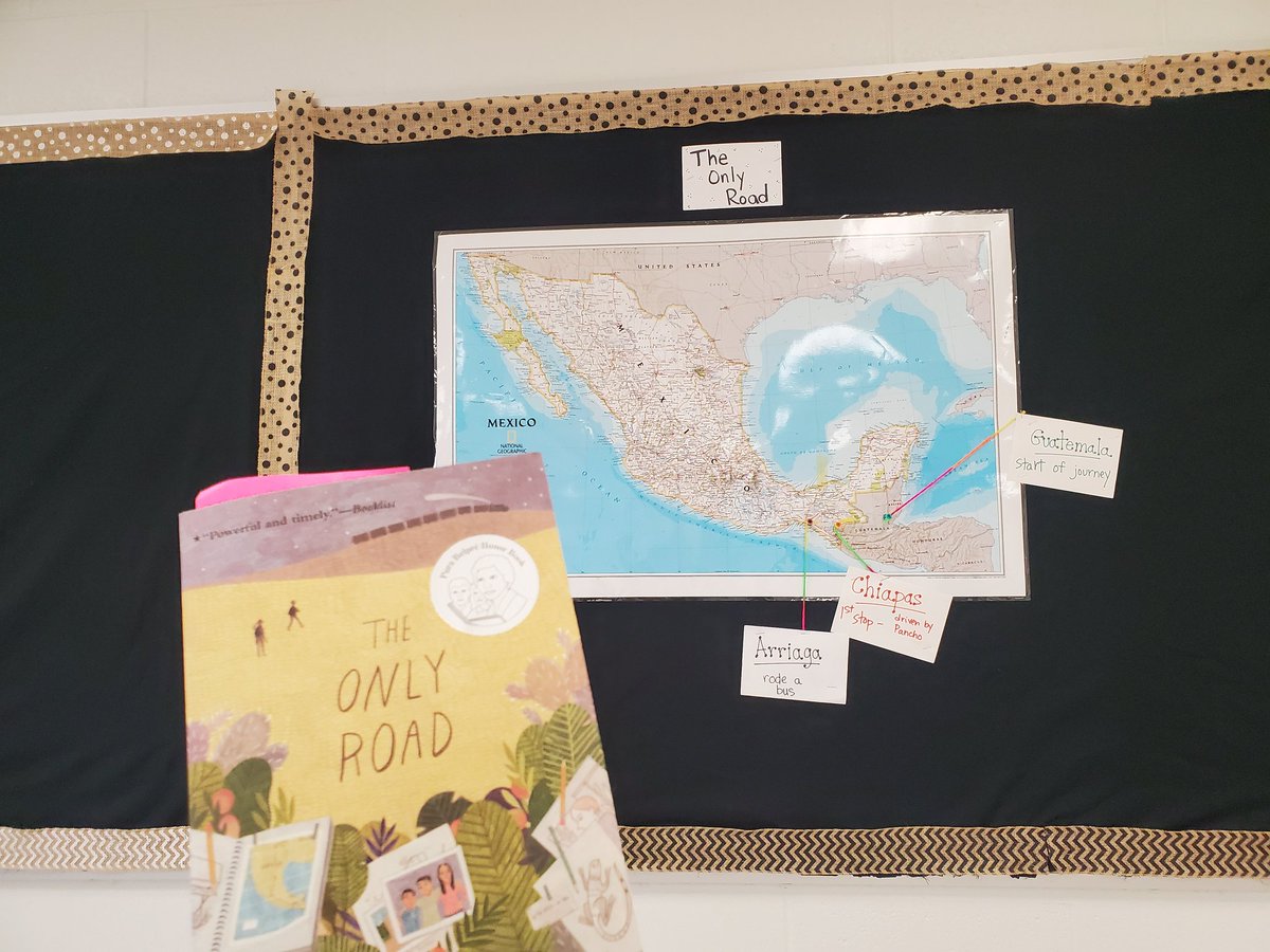 SweatherlyYMS's tweet photo. Shoutout to @BJanovjakYMS for finding this map & putting this together. We are reading The Only Road together as a class & this is the perfect way to track the journeys of the characters. #oneyms #coteaching #teamwork #modeledreading https://t.co/3avbSo8R45