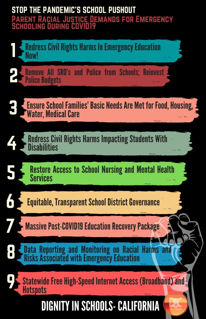 KeishaMDUSD's tweet photo. I stand with @DignityinSchool CA in demanding that "districts immediately provide additional resources (including compensatory) to student populations who are most impacted by disparities to remedy gaps in our access to emergency education compared to privileged students. https://t.co/6JoNdH5ww4