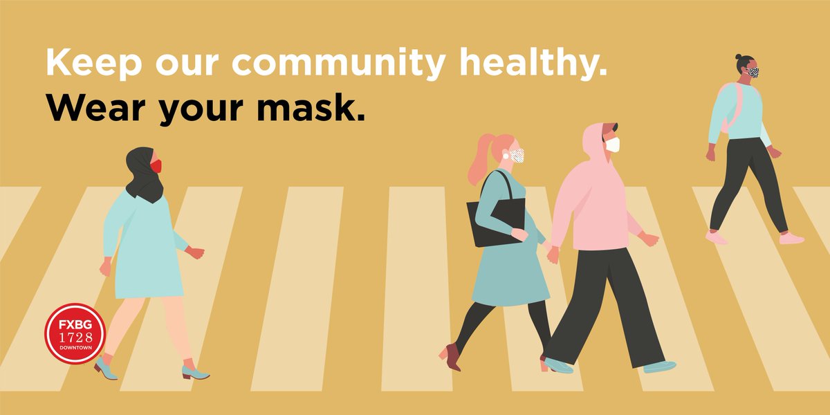 FxbgDNTN's tweet photo. Wearing is caring. Show off your commitment to keeping our community healthy by wearing a mask when visiting public spaces. 
#LoveFXBG #ShopFXBGLocal #FXBG https://t.co/v6PIjCSDmS