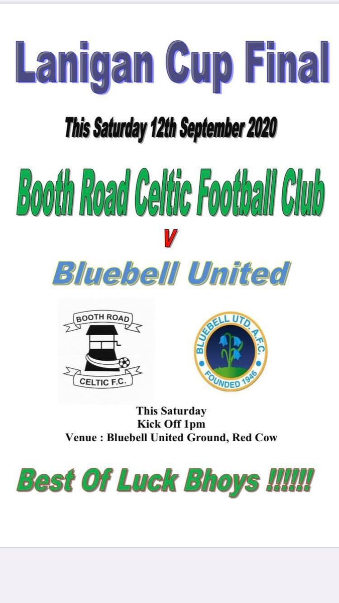 Tomorrow we take on <a href="/BluebellUnited/">Bluebell United FC</a> in the final of the <a href="/LSLLeague/">Leinster Senior League</a> David &amp; Paddy Lanigan Cup Final. Kick off is 1pm and there will be live updates on here. 

COVID-19 restrictions apply.