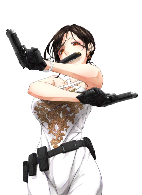 かっこよさ極振りの巴さん

バイオでバッタバッタゾンビ倒すのもいいけど
二丁拳銃デュアカスでキルしてくのもカッコ良い
ていう気持ちを混ぜた感じ

弾倉咥えるのは私の趣味
#巴絵 