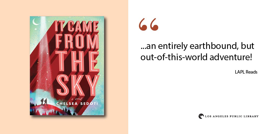 "It came from the sky" book cover and text that reads "an entirely earthbound, but out-of-this-world adventure!"