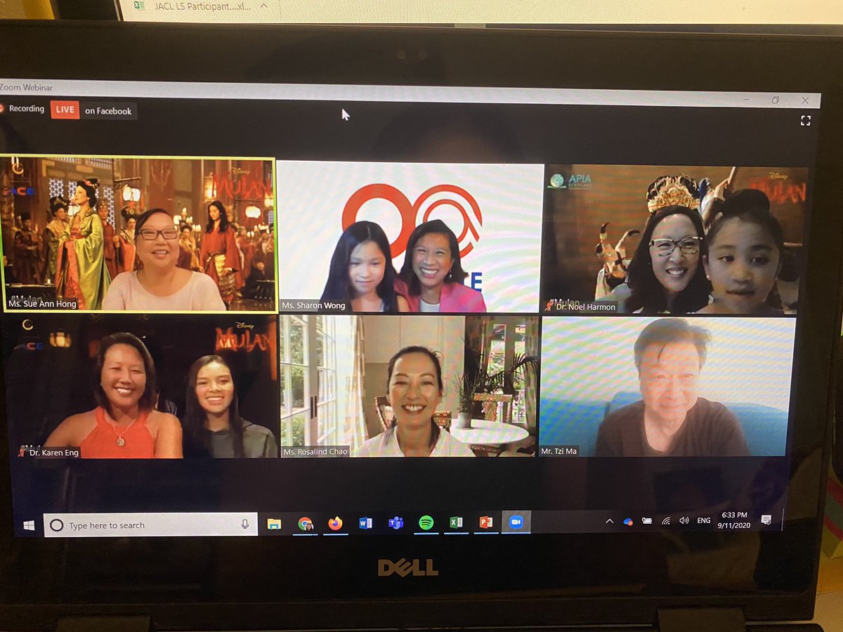 OCANational's tweet photo. We love this opportunity for our mom leaders to bring their daughters on to the Zoom call! OCA members will know Alexa has been waiting patiently for her moment. 👏 to everyone juggling parenthood with everything during this pandemic #Mulan #NationalACE #CAPAW https://t.co/QlWCBgxWfF
