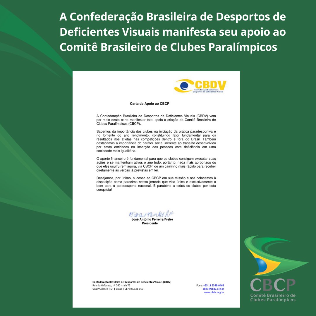 Comitê Brasileiro de Clubes Paralímpicos - CBCP tweet media