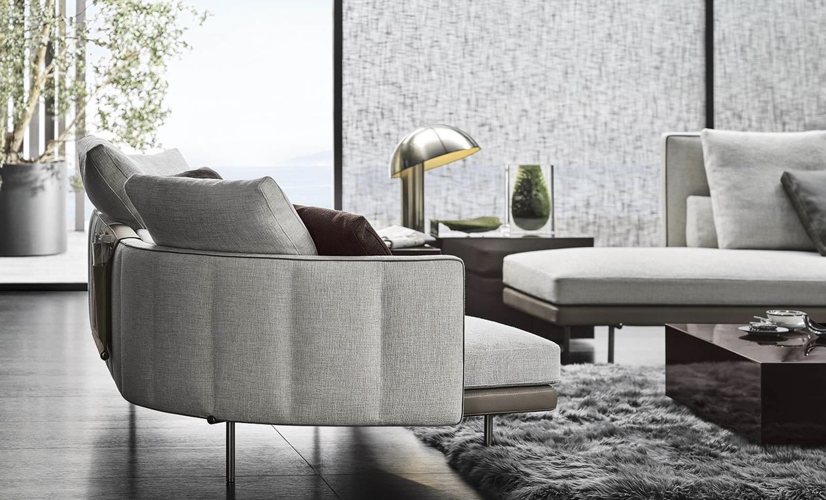 SminkInc's tweet photo. Minotti’s Torii Sofia is one of the most versatile arrangements in the new 2020 collection - with a high or low backrest and a linear shape, rounded at the arms - inclined sofas with a combination of two different depths - ideal for placing anywhere in the living area. https://t.co/HitQDgQetk