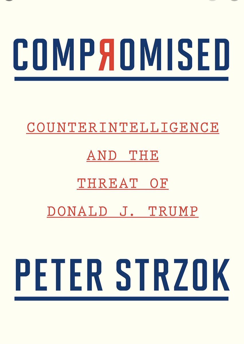 I finished reading  @petestrzok’s Compromised. I highly recommend it, particularly for those who want an inside look at the FBI, an inside look at the Mueller investigation, and/or an introduction to law enforcement and counterintelligence (including the difference).1/