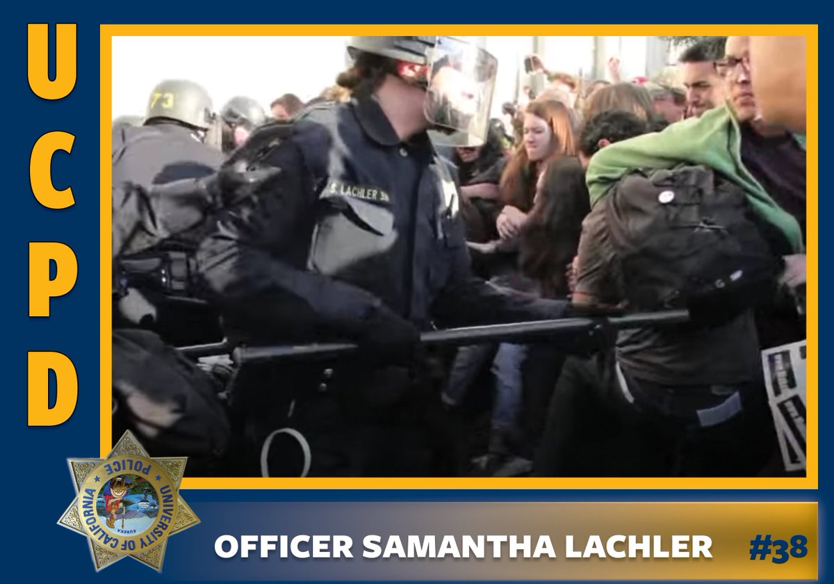 Another one accused of beating students at the 2011 Occupy protest, UCPD Officer Samatha Lachler was cleared because a judge found the cops had a right to jab and strike protestors to access the students' tents  #nocamping  https://poracldf.org/news/detail/614   https://cdn.ca9.uscourts.gov/datastore/opinions/2018/05/31/16-15293.pdf