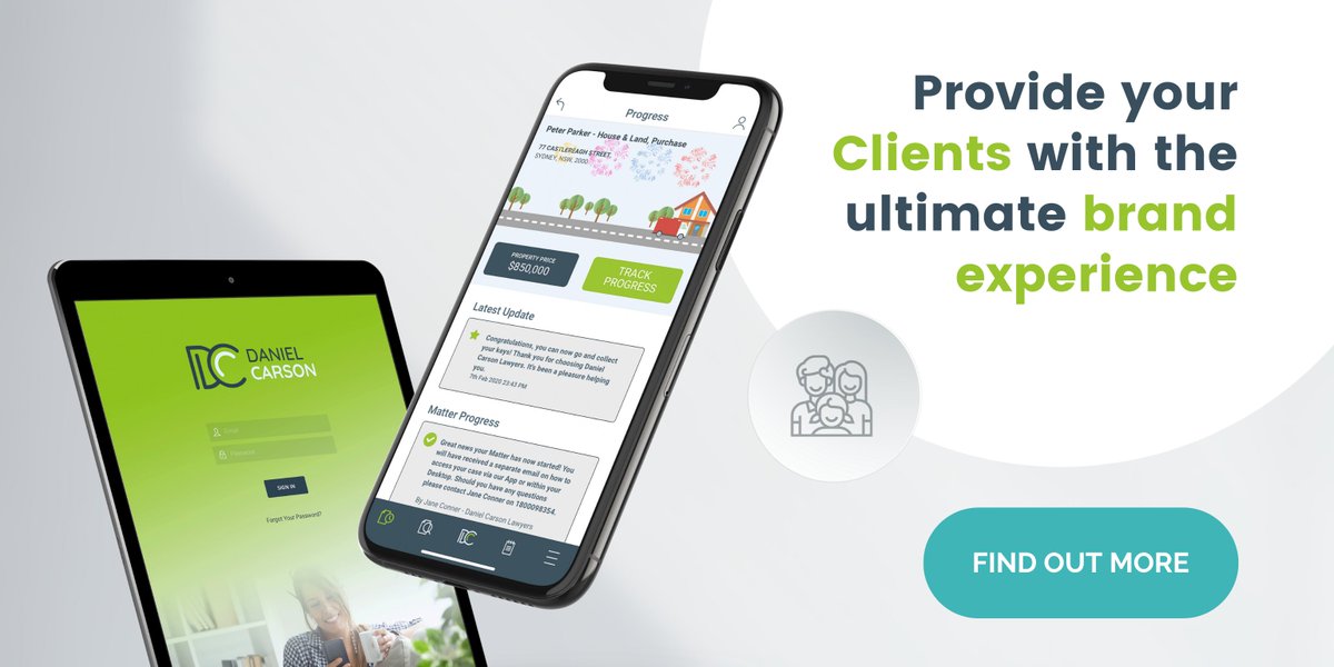 ✔️ Send updates on matter progress
📥 Securely send and receive documents
💬 Chat with your clients
💯 Give access to the matter details, all in one place
⭐ Collect reviews directly from the app

Find out more about our branded mobile app >> bit.ly/2CYacGJ