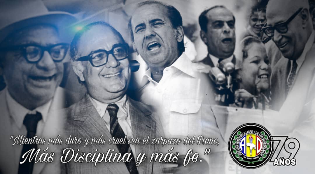 La resistencia, valor y templanza han sido las virtudes de quienes han inscrito a <a href="/ADemocratica/">Acción Democrática</a> en las páginas de la historia de Venezuela. Una convicción que nos une sin importar el tamaño del obstáculo, el partido del pueblo sigue de frente por el país. #AD79AñosEnResistencia