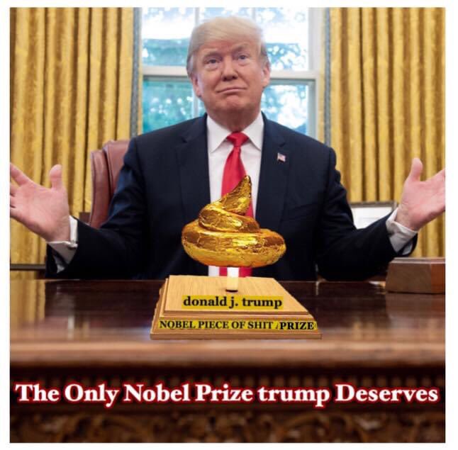sagtrojan's tweet photo. @von_Bismack @realDonaldTrump This is the only Piece Prize donald trump* deserves
#EndtrumpAmerikkka #VoteOutCorrupttrump* #Vote4BidenIn2020 https://t.co/qXpAkDBohA