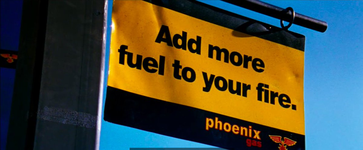 Luhrmann stuffed the film full of Shakespearean references. This sign references a line from Henry VI, Part 3; there are also allusions to The Two Gentlemen of Verona and The Tempest.