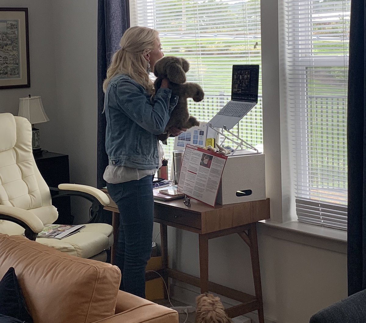 Ms. Adkison’s Kindergarten from home!💙💛🐊