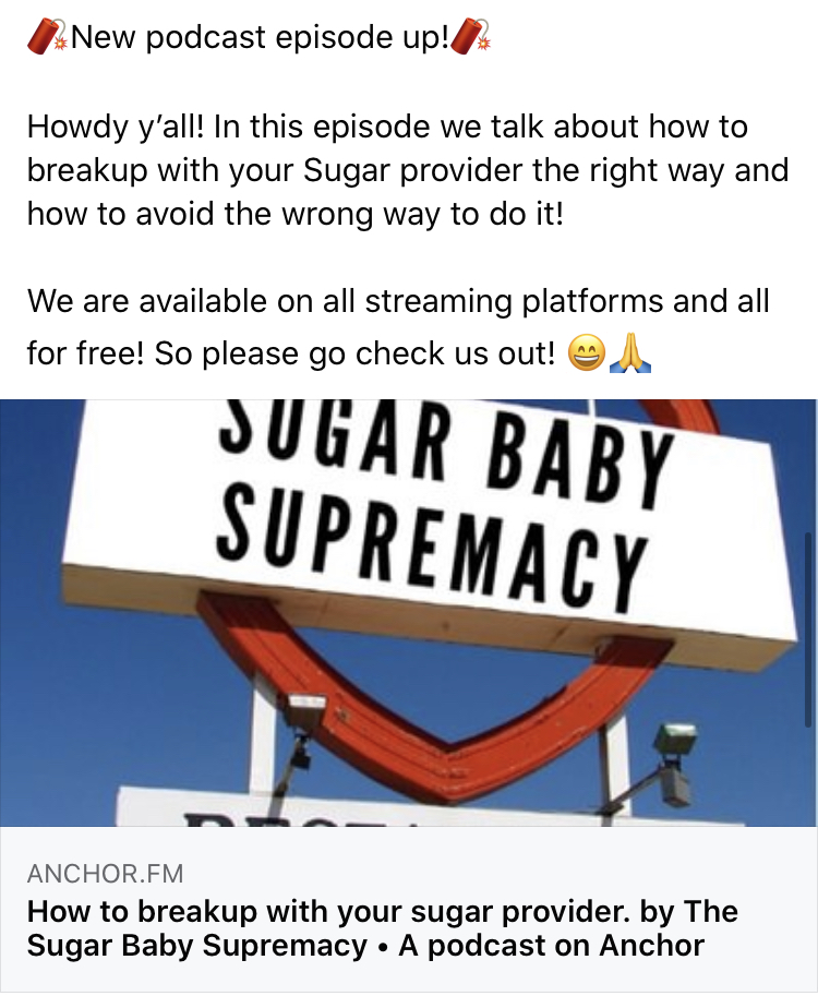 MeetupsSugar's tweet photo. Join our Facebook group SugarBaby101 to get the #advice #stories #tipsandtricks and more on the SugarBaby life! Plus learn all about the #sugarbabylife and be with other SugarBabies as well! https://t.co/A6YRjotMrt