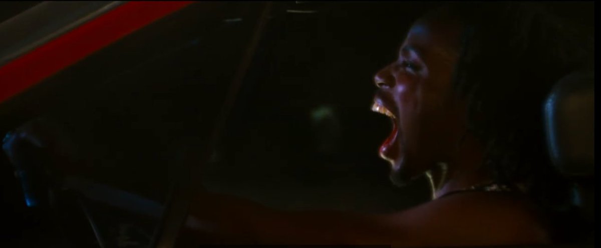 Harold Perrineau’s entrance as Mercutio — cackling in a red convertible, silver two-piece glitter dress, huge wig, messy red lipstick, a gun slung across his body, dancing and singing — is one of the best in cinematic history. Here’s what he said about it:  https://www.vulture.com/2020/09/harold-perrineau-answers-every-question-about-romeo-juliet.html