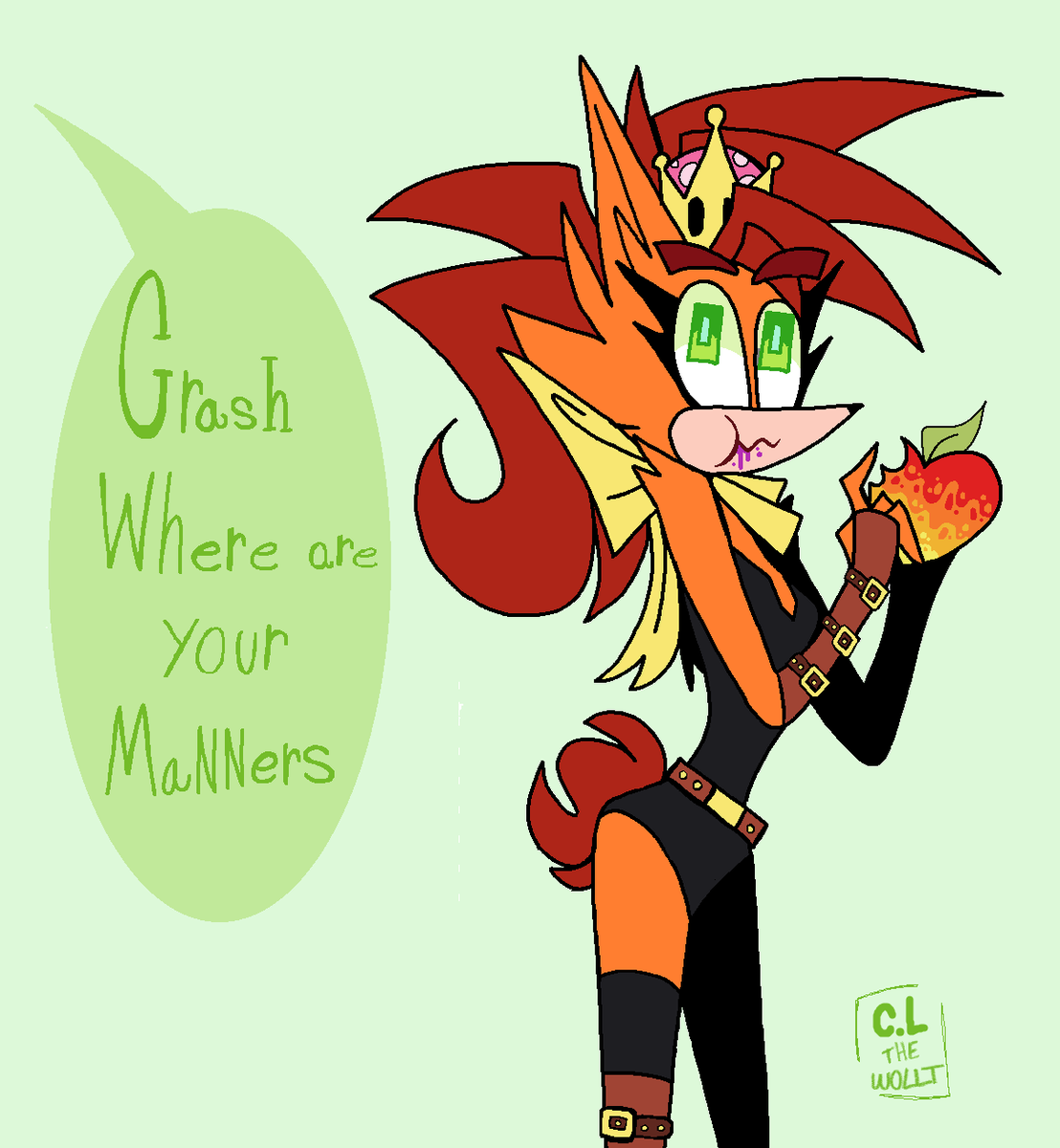 lthewoll's tweet photo. #CrashBandicoot my version of how you could see crash as #Crashette ,also add the version if it were a girl. 🍑#CrashBandicootFanart https://t.co/bF8mst6be7