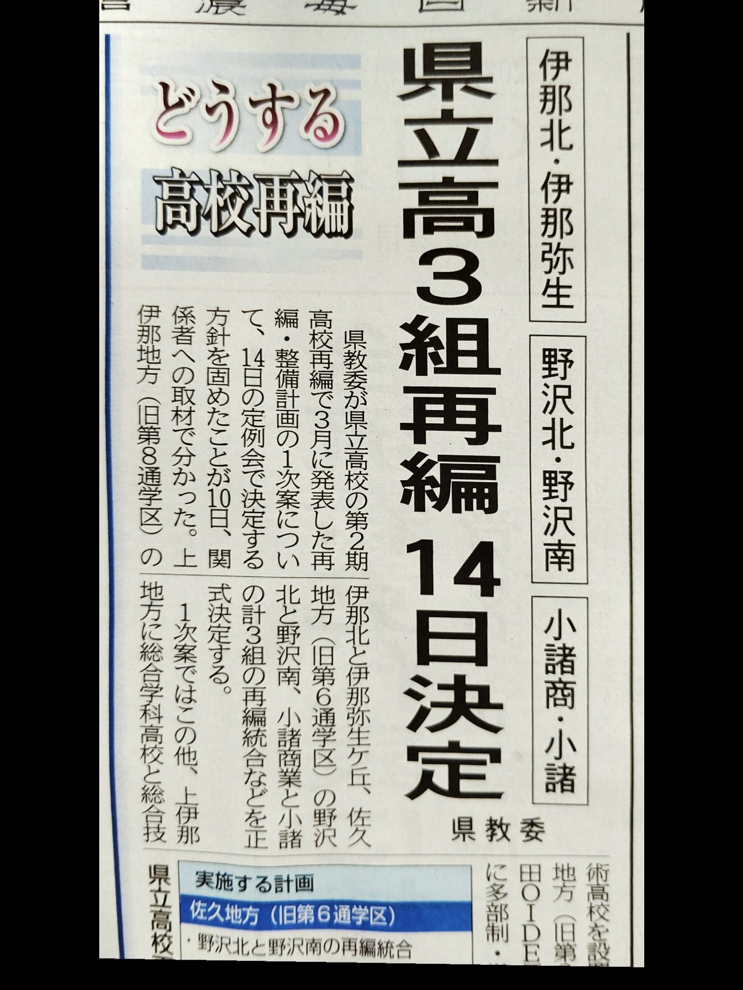 さちどんs A Twitter さりげなく 小さく記事で出ているけど 伊那北高校と伊那弥生ヶ丘高校 再編統合が決まるのか 母校の名が無くなるのは寂しい さちどんs A Twitter さりげなく 小さく記事で出ているけど 伊那北高校と伊那弥生ヶ丘高校 再編統合が決まるのか 母校の名が無くなるのは寂しい