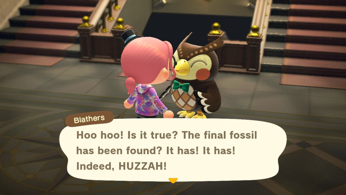 CursedCurry's tweet photo. Yay! I finally completed my fossil collection!( ´∀`)♪#AnimalCrossing #ACNH #NintendoSwitch https://t.co/1I933PCs3G