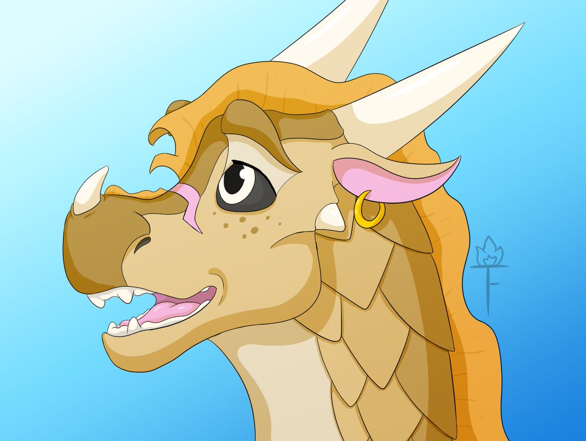 ashenscales's tweet photo. A quick Qibli for #WoFcharaweek he's the best, I wanted to do something bigger, but ran out of time! https://t.co/KfoZlP9ufI
