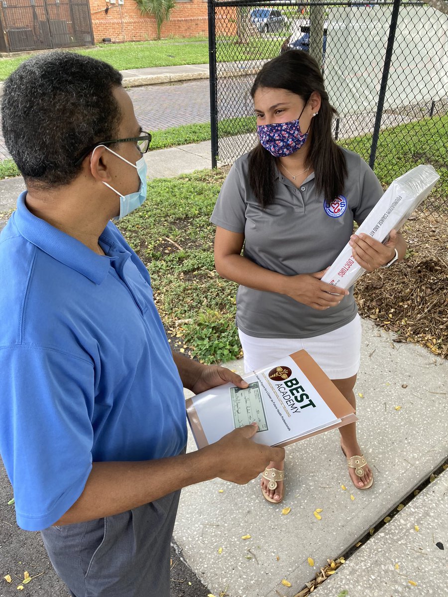 Ms. Quintyne <a href="/Dunbar_Magnet/">Dunbar Elem Magnet</a> &amp; Dr. Frederick <a href="/BrainExpansions/">Brain Expansions</a> discuss medical educational material, activities &amp; options for the #DunbarDoctors. Dr. Frederick presents a monetary gift (seed donation) from BEST Academy to Dunbar Magnet as part of their community partnership.