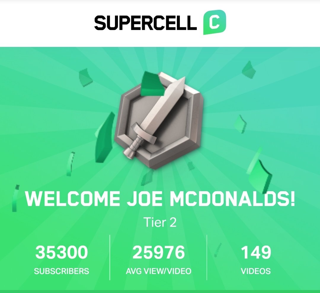 JoeMcDonaldsCoC's tweet photo. Solo les quería compartir.. ya soy creador nivel 2 dentro del programa de creadores de @supercell ! Todo esto es gracias a ustedes por la confianza que ponen en mí al suscribirse al canal! Vamos con toda! https://t.co/Rqci2VRovr