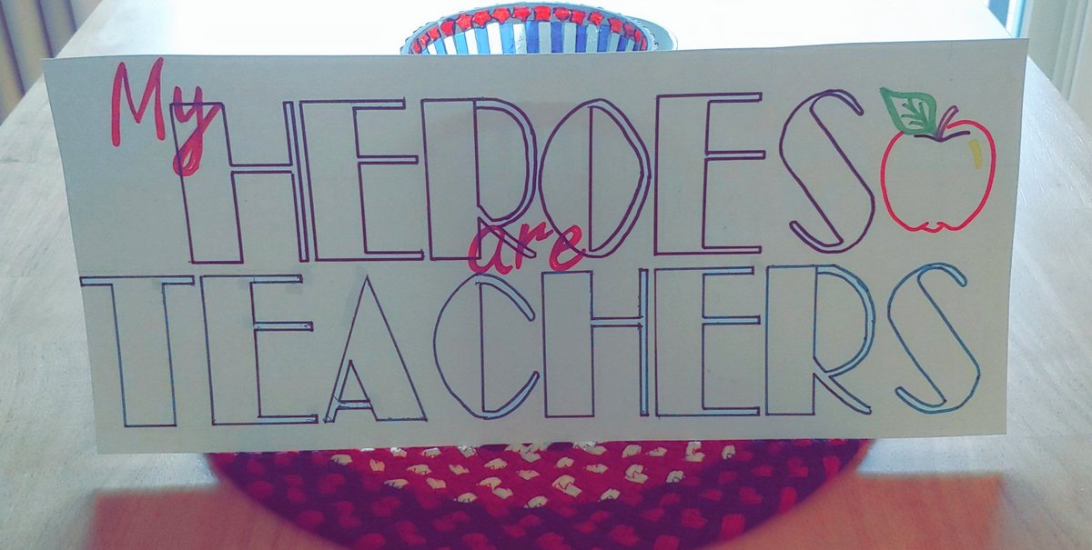 ms_chinery's tweet photo. My mom and I came home to this from my Dad. This first week of school was stressful, but it's nice to be back &amp; see the kids again in person! To all of my fellow teachers: we got this❤🍎 Stay safe !! https://t.co/4c0C3NaTCB