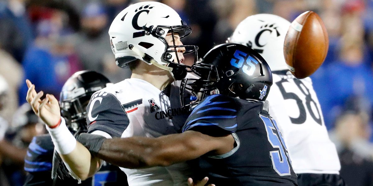 PFF_College's tweet photo. Most QB pressures recorded in 2.5 seconds or less last season:

1. Chase Young - 31
2. Bryce Huff - 25
3. Quincy Roche - 24 https://t.co/YZrCnwCGKi