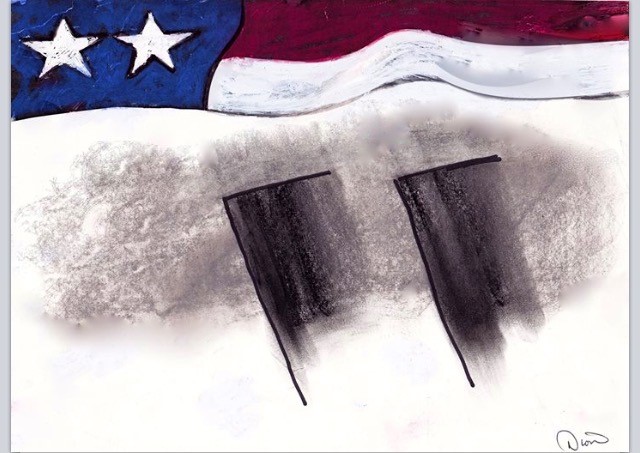 thewandererdion's tweet photo. My Sketch of September 11th. ~ I call it “REMEMBER” https://t.co/EPRKs02sPx