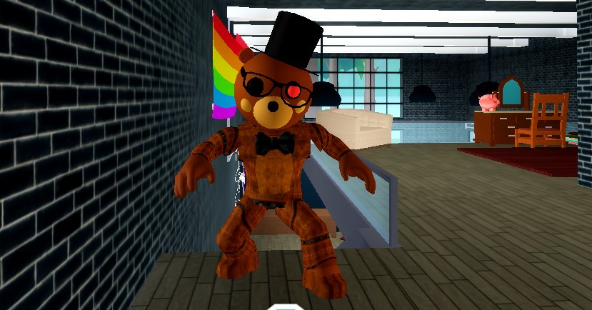 Rabbitears08's tweet photo. @DevounYT i turned budgey,beary,bunny and foxy into fnaf characters! fnaf piggy cross-over when?? https://t.co/OvtkKccnMk