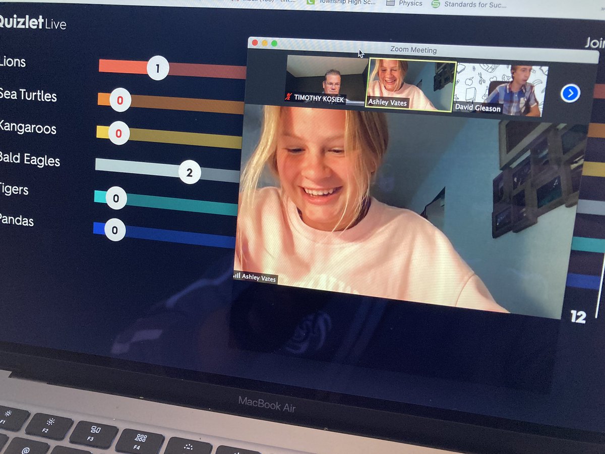 KozKnowz's tweet photo. I had SO much fun in College Intro to Ed as students used @quizlet live in breakout rooms to review philosophers followed by competing in a @gimkit game created and led by one of our students. We discussed the material and the instructional methods used. Great day! #214EdPrep https://t.co/yOXkdEGADD