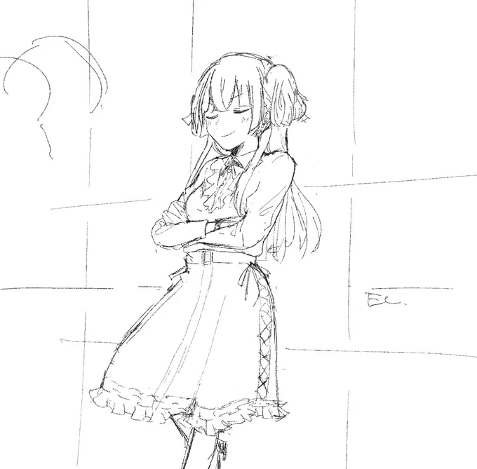 後方腕組み冬優子… 