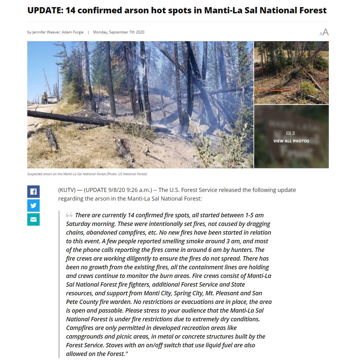 113) Sauce. https://kutv.com/news/local/suspected-arson-on-the-manti-la-sal-national-forest
