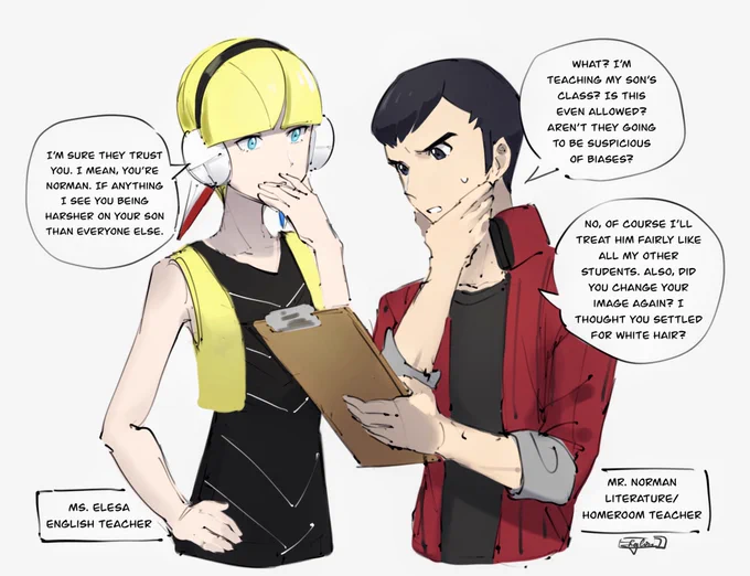 (High school AU) first year literature and English teachers 