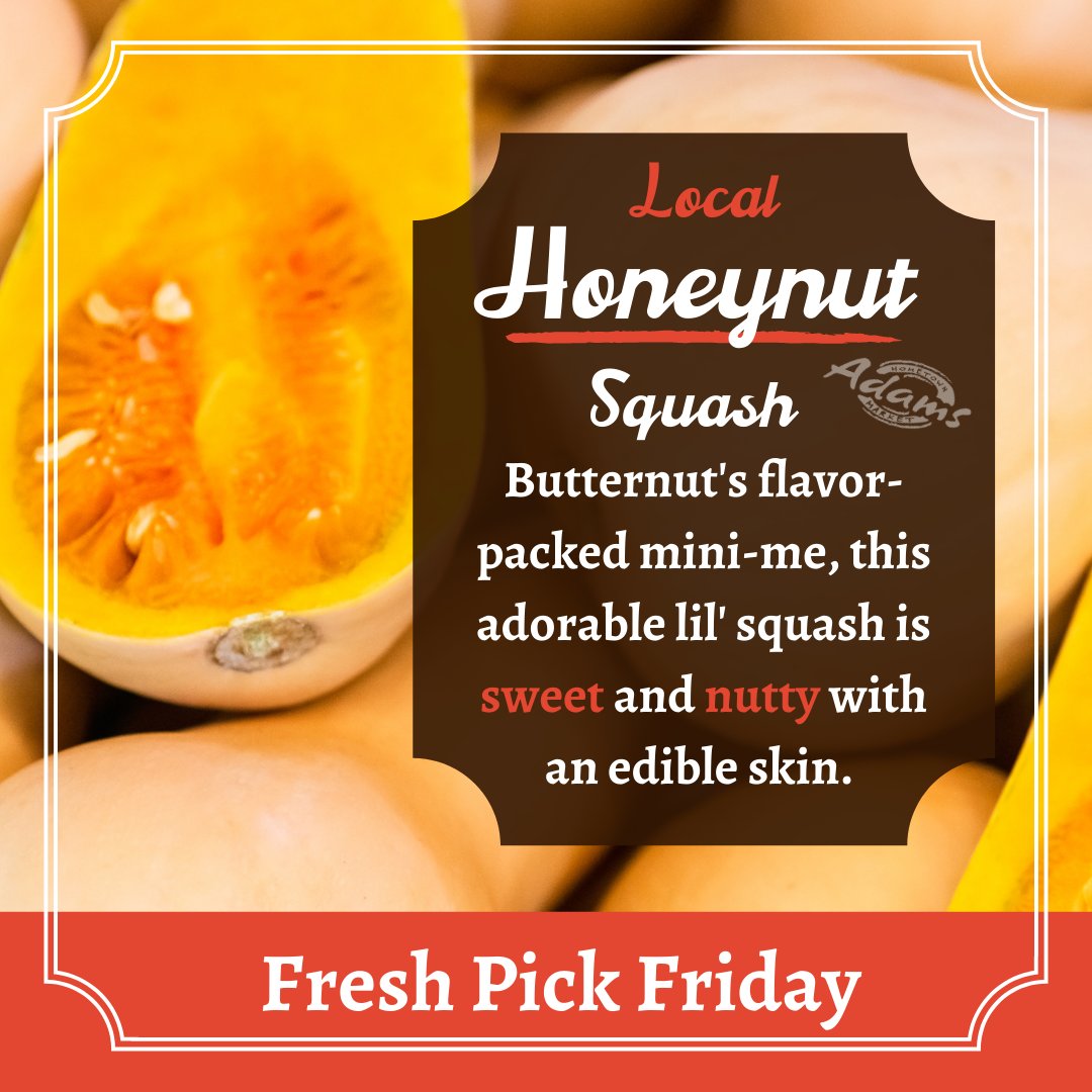 AdamsMarkets's tweet photo. Look out for the delicious Honeynut Squash!
Roast this lil dude with some salt & pepper and a drizzle of olive oil for a supreme #AutumnTreat! π π π π
#LocallyGrown #FreshPickFriday #FlavorsOfFall https://t.co/JiWh3Waq7N