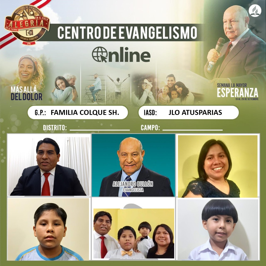 pastorcolque's tweet photo. 🚨Nos preparamos para el evento más esperado del año ⏳ Qué esperas! inscríbete, comparte y participa de #LaMayorEsperanza 📲 con el conferencista internacional @AlejandroBullón! Y tú ya formas parte de un #CentroDeEvangelismoOnline?💪🏻#MisiónPeruanaDelNorte😁👍🏻 https://t.co/DlwNYKzBHU